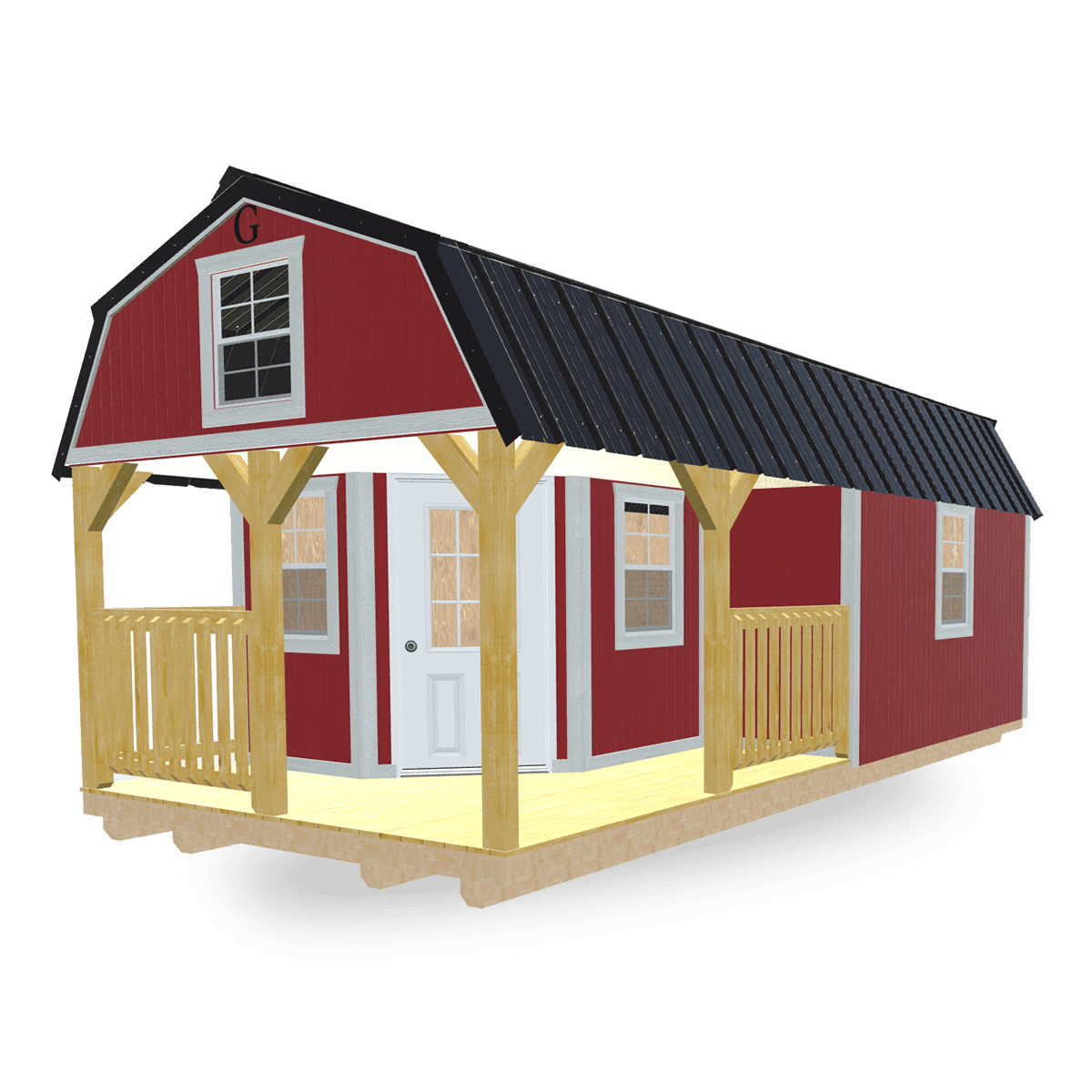 Wraparound Porch Lofted Barn Cabin