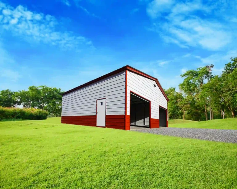 Metal Garage - Vertical Roof