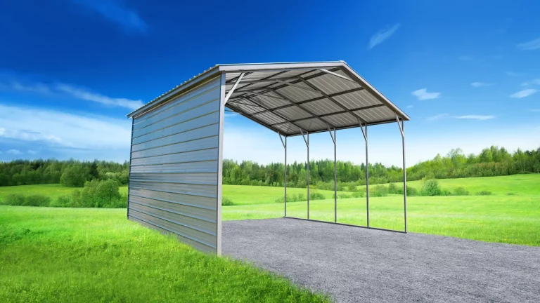 20x20x11 Metal Carport - Vertical Roof