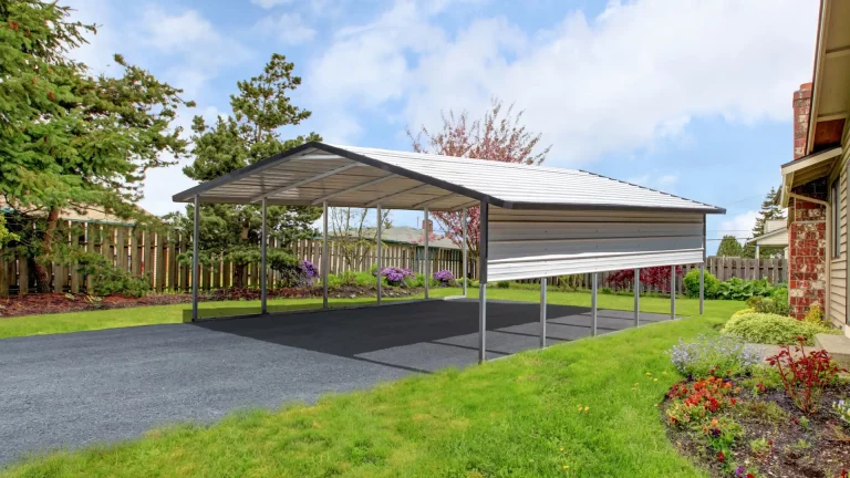20x25x6 Metal Carport - Boxed Eave Roof