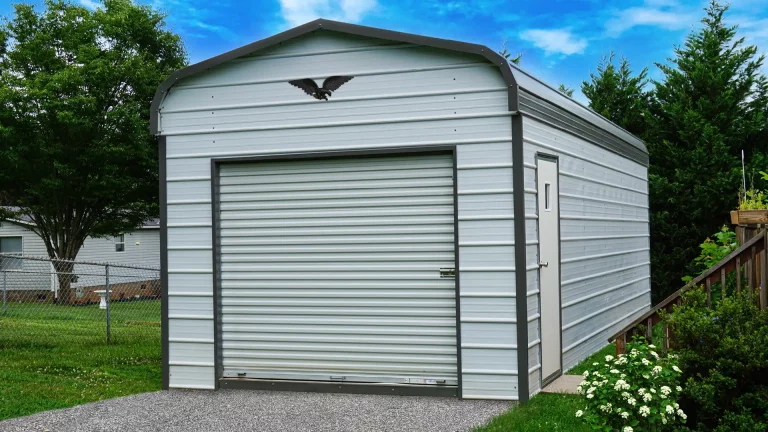 10x30x8 Metal Garage - Regular Roof