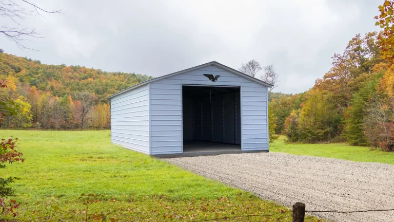 20x30x10 Metal Garage - Vertical Roof