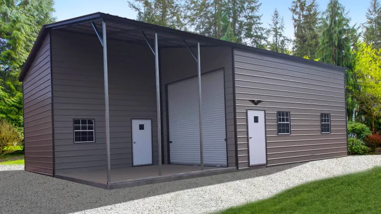 30x40x14 Metal Commercial Building - Vertical Roof