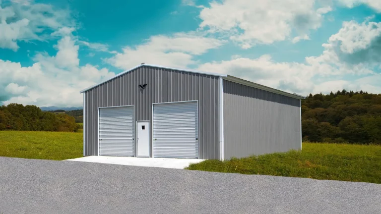 34x45x14 Metal Commercial Building - Vertical Roof