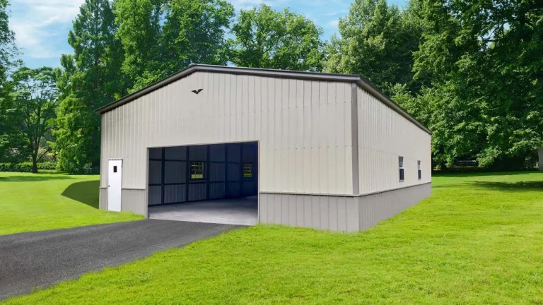 34x50x13 Metal Commercial Building - Vertical Roof